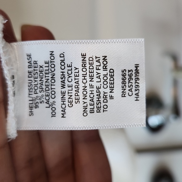 Ivory Sheer Long Sleeve Blouse with crochet detail - Picture 7 of 8